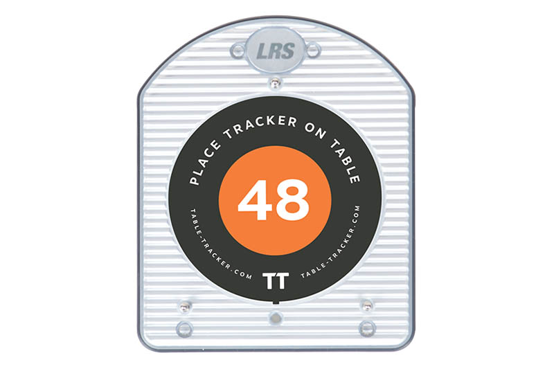 table tracker system for customer location